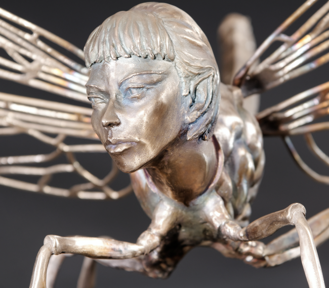LA LIBELLULE, sculpture en bronze