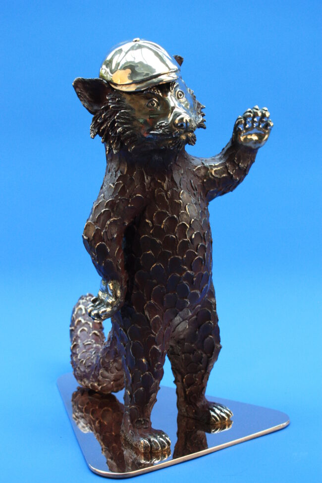 « LE PANDA », sculpture en Bronze