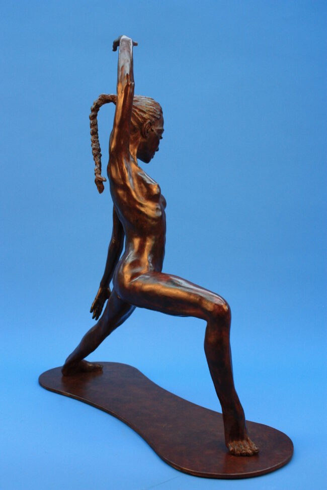 « LA GUERRIÈRE », sculpture en bronze